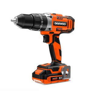 Taladro Percutor Inalámbrico Daewoo 20v 13mm DACD1120M c/ Maletín + Accesorios