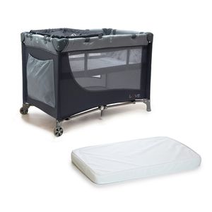 Practicuna con Colchon 3 Alturas Cambiador y Mosquitero Love 830 Gris Oscuro