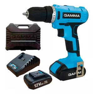 Taladro Atornillador Inalámbrico Gamma G12105AR Ion Litio 12v + 2 Baterías